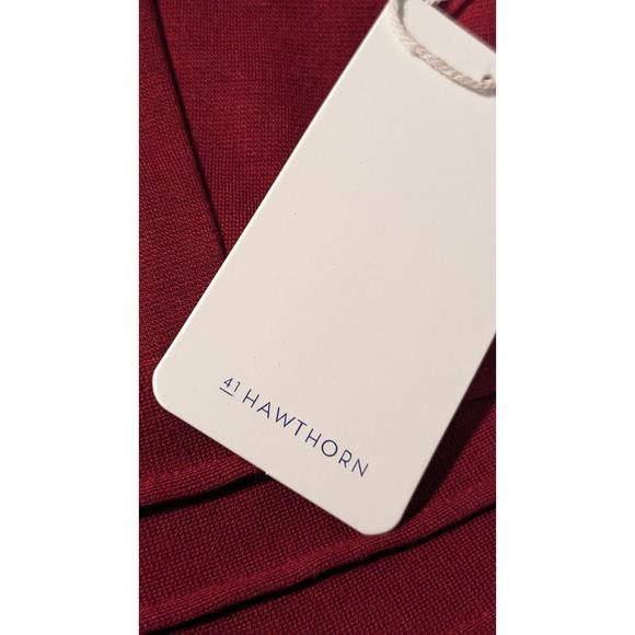 41Hawthorn Burgundy Dita Sleeveless Ponte Knit Tuck Pleated NWT Womens Sz M - Picture 8 of 15